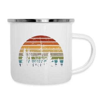 Retrocolor - Natur - Bäume - Wald - Vintage Logo - Camper Mug - white - Right