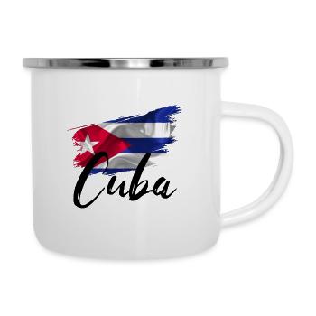Cuba Cuban Flag - Camper Mug - white - Right