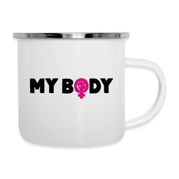 MY BODY Pro Choice Feminism - Camper Mug - white - Right