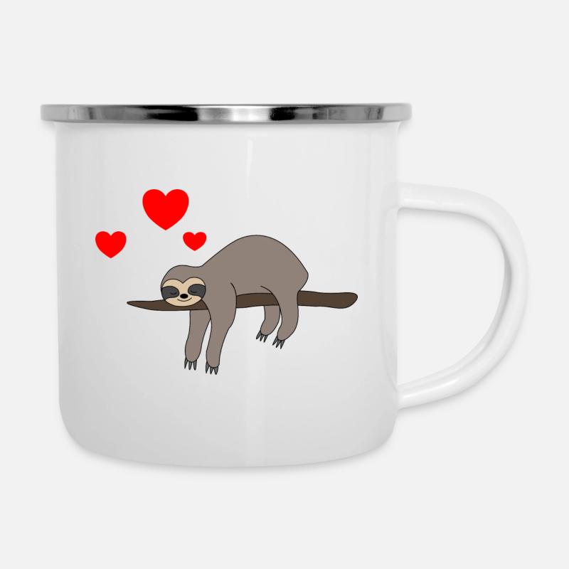 Sloth Valentine's Day 2 - Camper Mug - white
