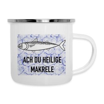 Heilige Makrele - Emaille-Tasse - Weiß - Rechts