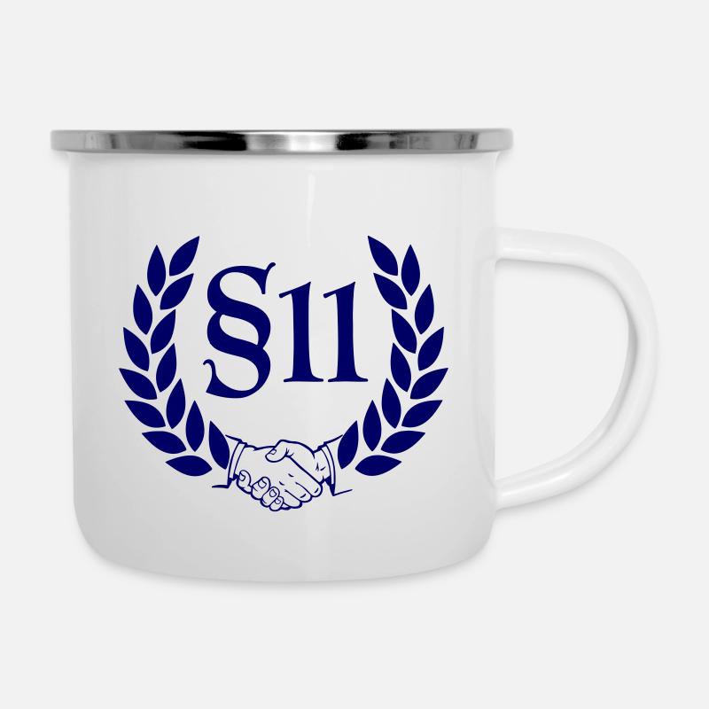 §11 - Emaille-Tasse - Weiß