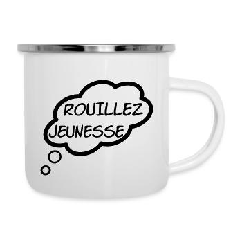 T-shirt Rouillez jeunesse - Tasse émaillée - blanc - Droite