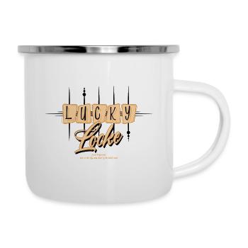 Lucky Locke Atomic - Emaille-Tasse - Weiß - Rechts