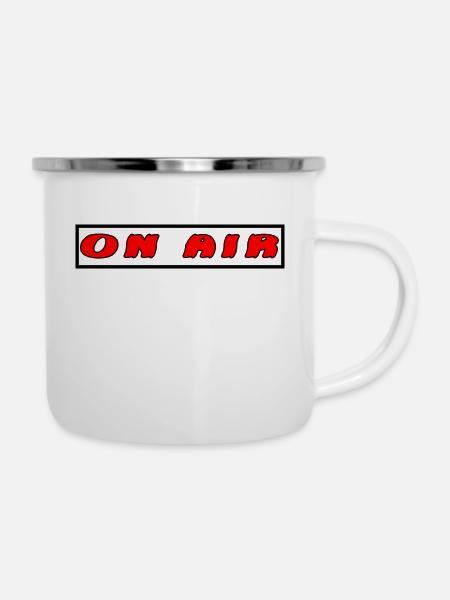On Air - Emaille-Tasse - Weiß