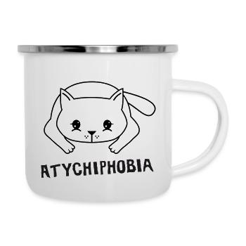 Atychiphobia Cat - Fear Of Failure - Camper Mug - white - Right