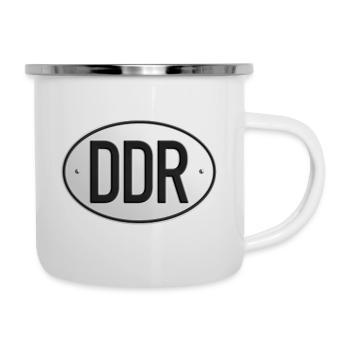 Plaque d’immatriculation de la RDA (réaliste) - Tasse émaillée - blanc - Droite