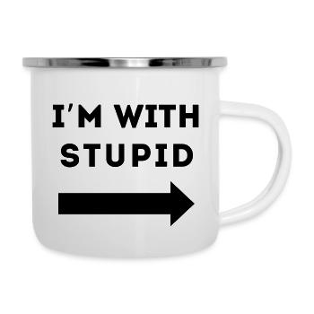 I'M WITH STUPID - Camper Mug - white - Right