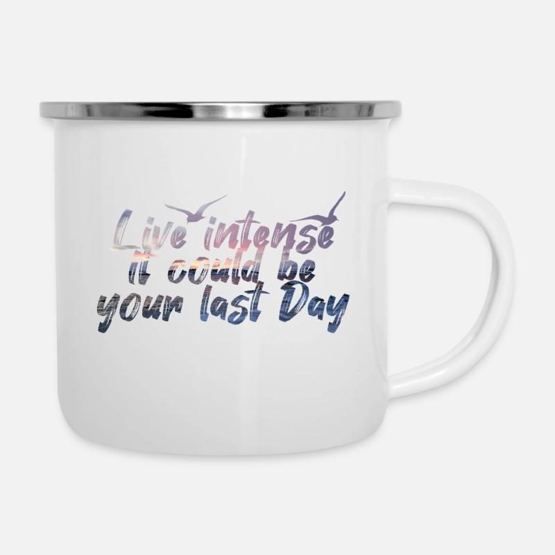 Live Intense - Camper Mug - white