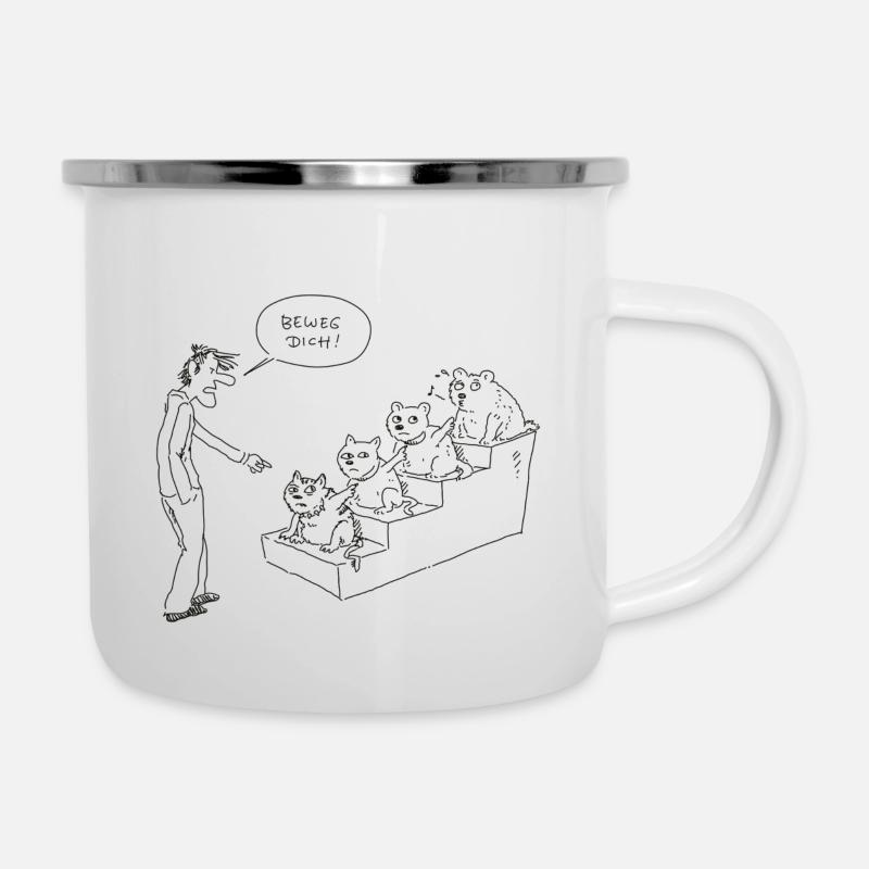 Schrödinger - Methodenaufruf - Emaille-Tasse - Weiß