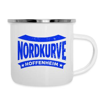 Hoffenheim Nordkurve Stadion Fan Hoodie, Shirt - Emaille-Tasse - Weiß - Rechts