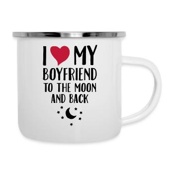 I Love (Heart) My Boyfriend To The Moon And Back - Camper Mug - white - Right
