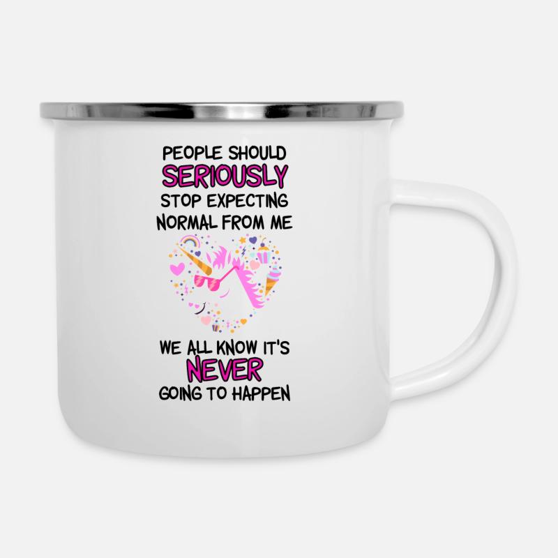 People should stop expecting normal from me - Camper Mug - white