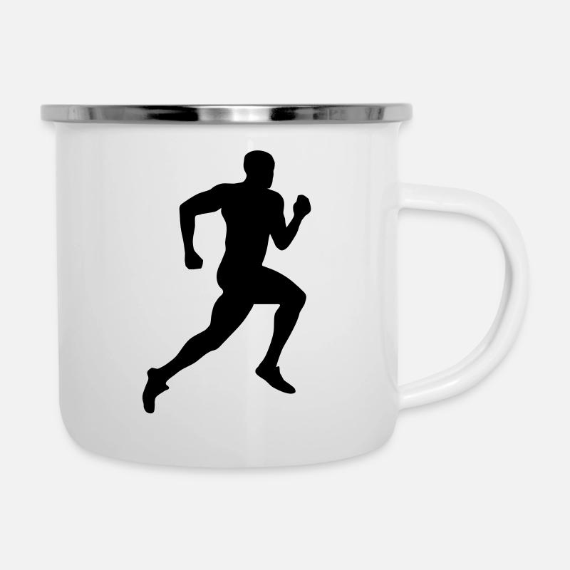Sprinter, Coureur - Tasse émaillée - blanc