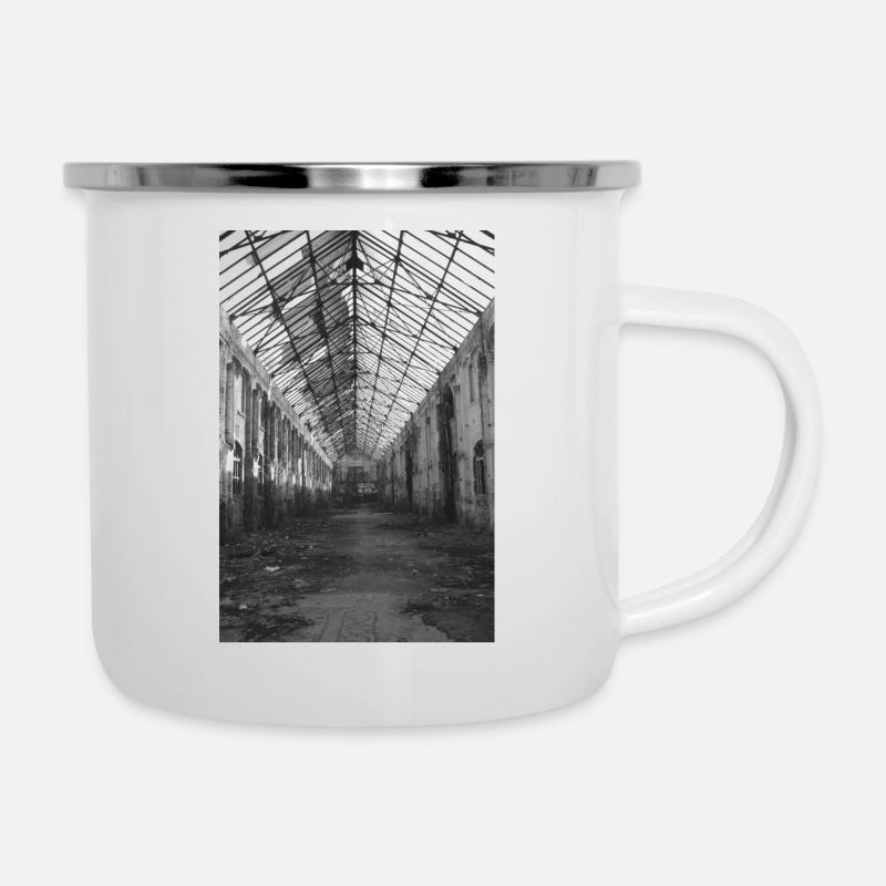 Industrial Construction Poster Architecture Graffiti Poster - Camper Mug - white