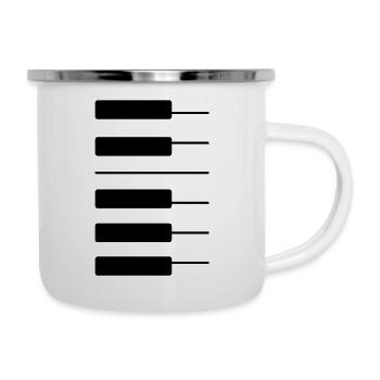 Piano - Tasse émaillée - blanc - Droite