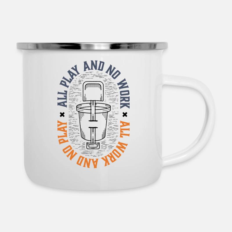 All Play And No Work - Camper Mug - white