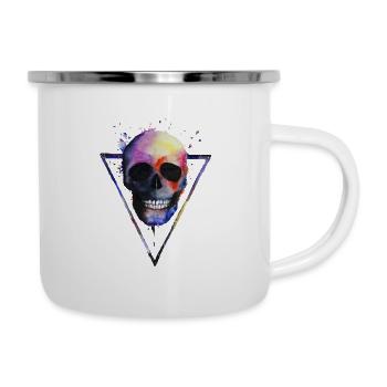 Grunge skull - Camper Mug - white - Right