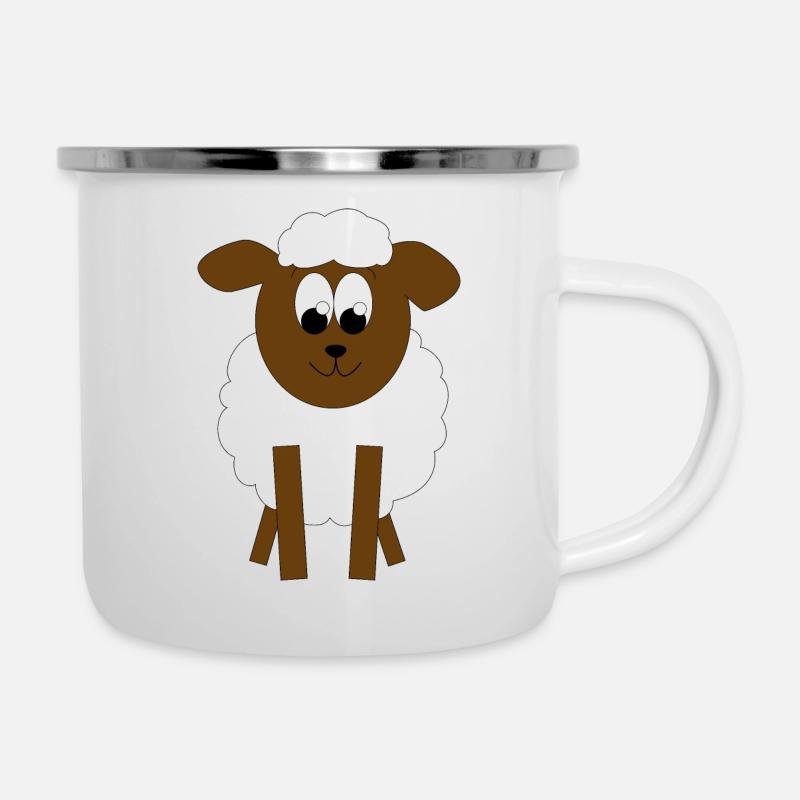 mouton - Tasse émaillée - blanc