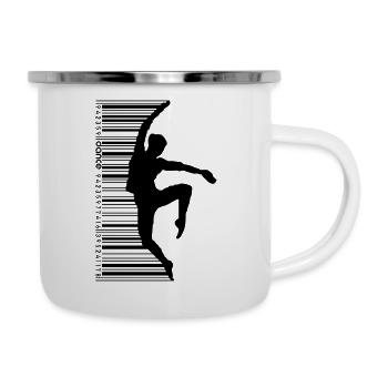 Danseuse au QR Code Style - Tasse émaillée - blanc - Droite