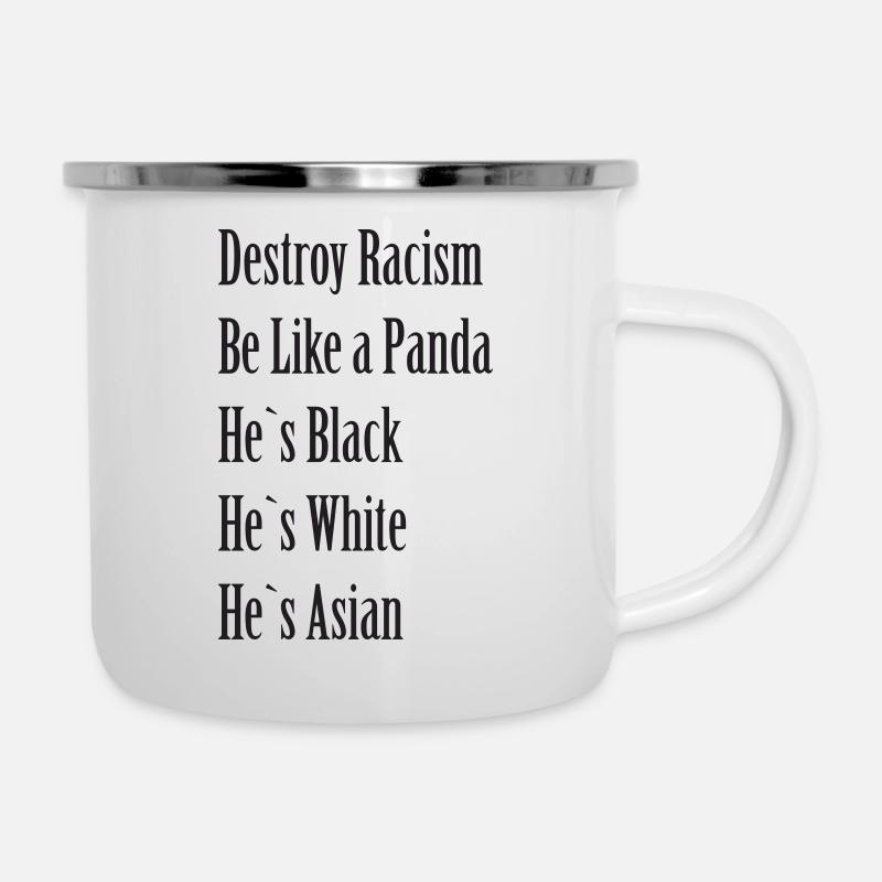 panda - Emaille-Tasse - Weiß