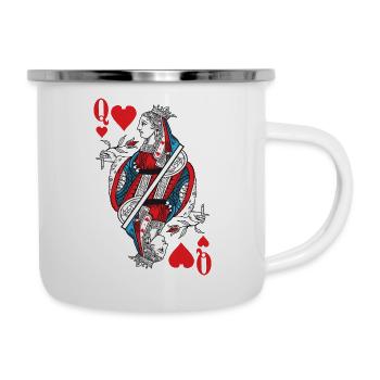 REINE DE COEUR - Tasse émaillée - blanc - Droite