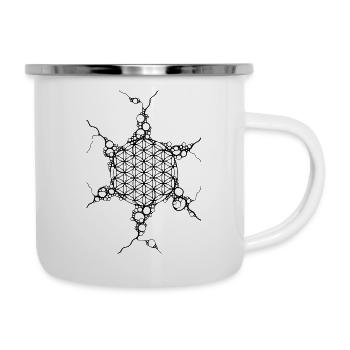 Flower Of Life - Spiritual Neuro Art 1 - Camper Mug - white - Right