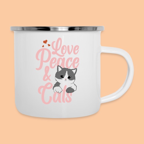 Love Peace & Cats - Camper Mug
