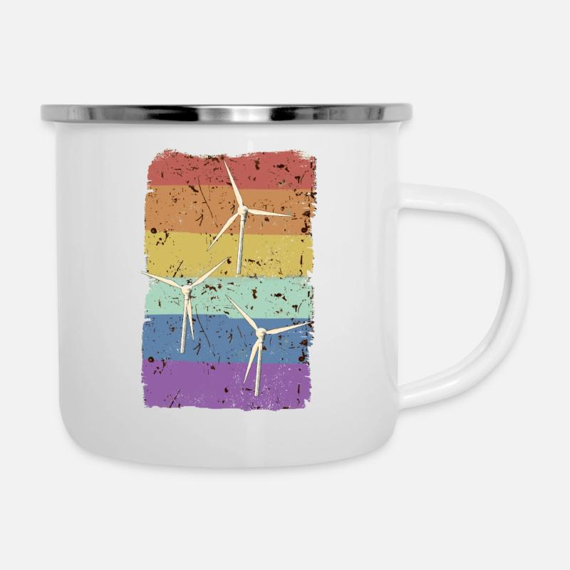 Various wind turbines (2) - Camper Mug - white