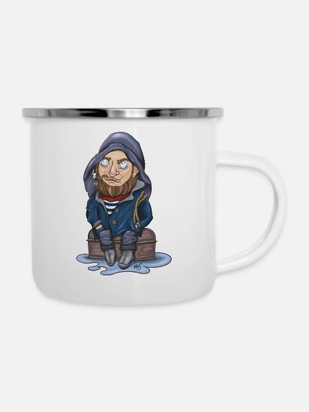 Klabautermann - Emaille-Tasse - Weiß