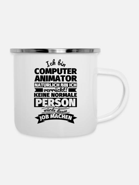 Computer Animator Geschenke - Emaille-Tasse - Weiß