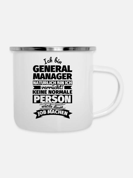 General Manager Geschenke - Emaille-Tasse - Weiß