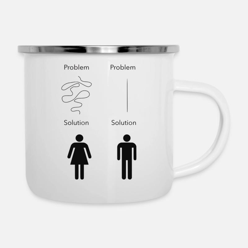Problem not Problem M W - Tasse émaillée - blanc