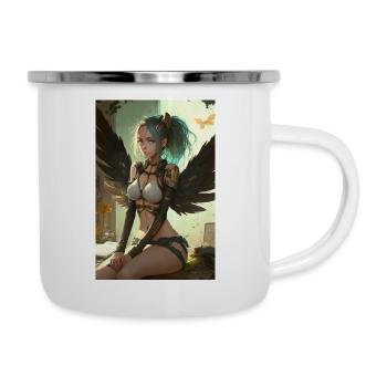 Divine Guardian - Gorgeous Anime Angel Girl Design - Camper Mug - white - Right