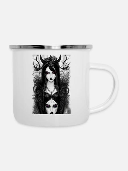 Witch Sisters - Emaille-Tasse - Weiß