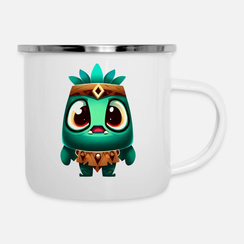 KIddyTikki Indi - Emaille-Tasse - Weiß