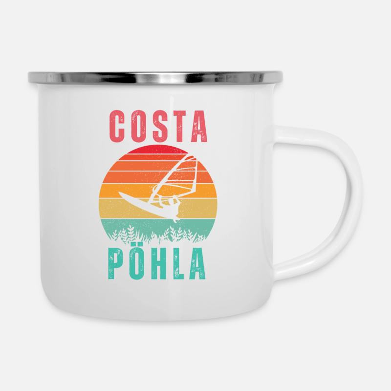 Costa Pöhla Windsurfing - Camper Mug - white