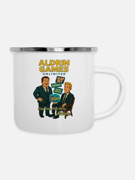 Aldrin Games Unlimited ll - Emaille-Tasse - Weiß