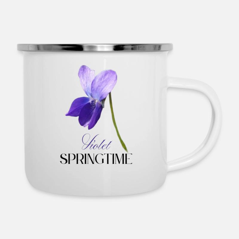 Violet Springtime Design - Camper Mug - white