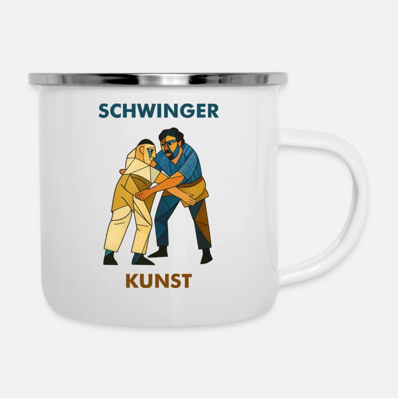 schwinger kunst - Emaille-Tasse - Weiß