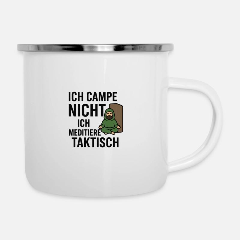 Camper - Emaille-Tasse - Weiß