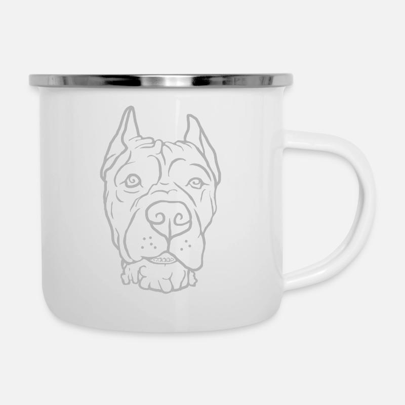Cane Corso Head - Camper Mug - white