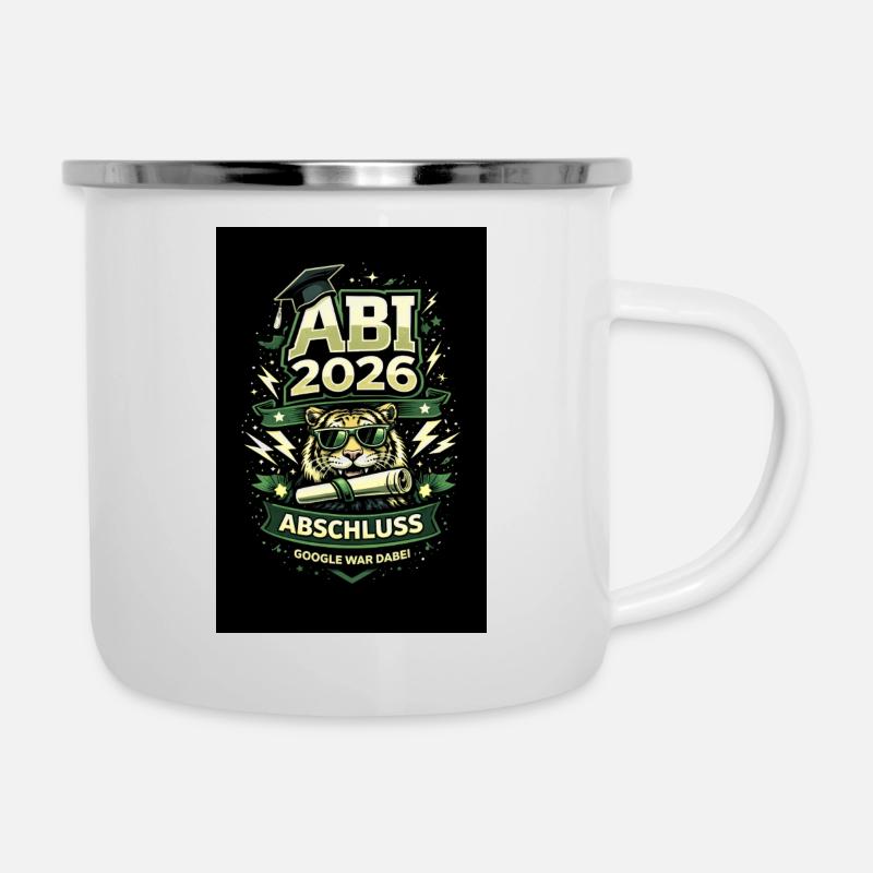 ABI 2026 – Google war dabei - Emaille-Tasse - Weiß