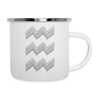 Aspect blanc de la broderie Eindhoven Vibes (imprimé) - Tasse émaillée - blanc - Droite