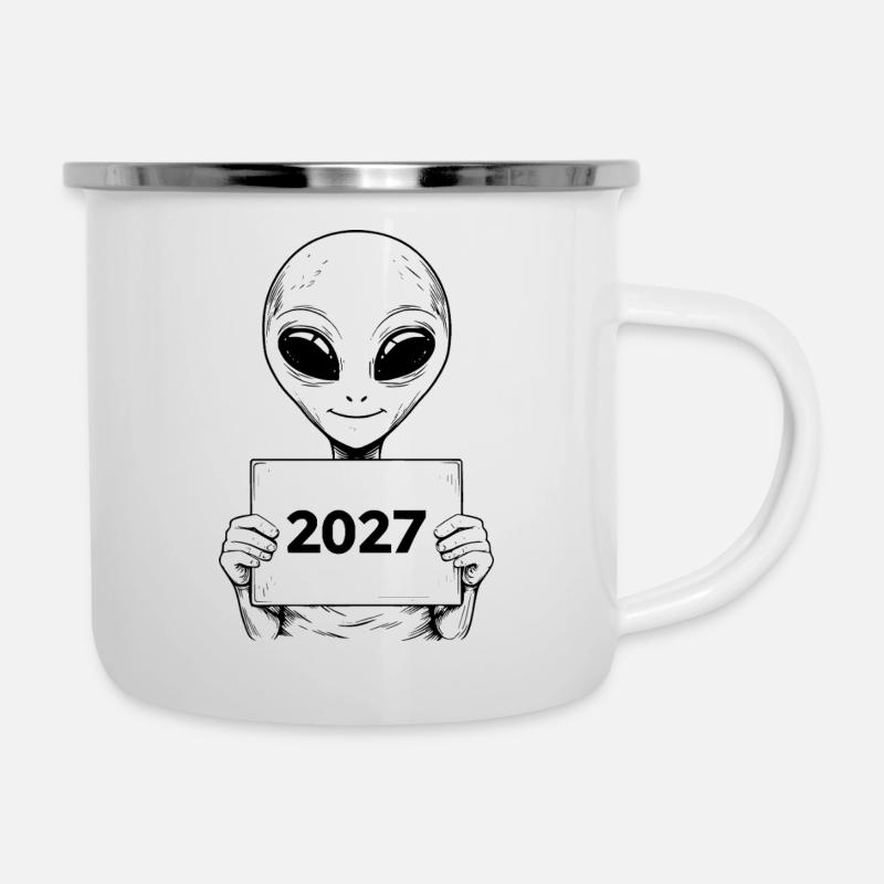 extraterrestrial visitor - Camper Mug - white