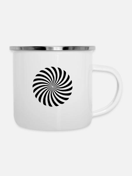 spirale - Emaille-Tasse - Weiß