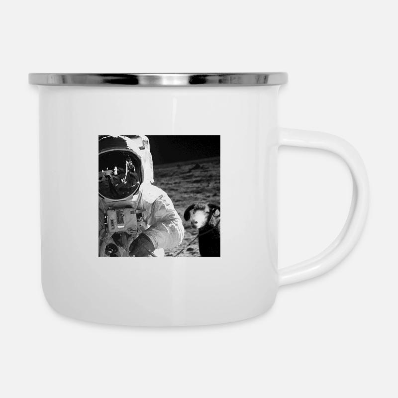 Astronaut - Emaille-Tasse - Weiß