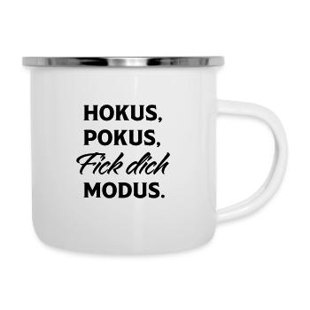 Hokus Pokus Fick Dich Modus - Emaille-Tasse - Weiß - Rechts