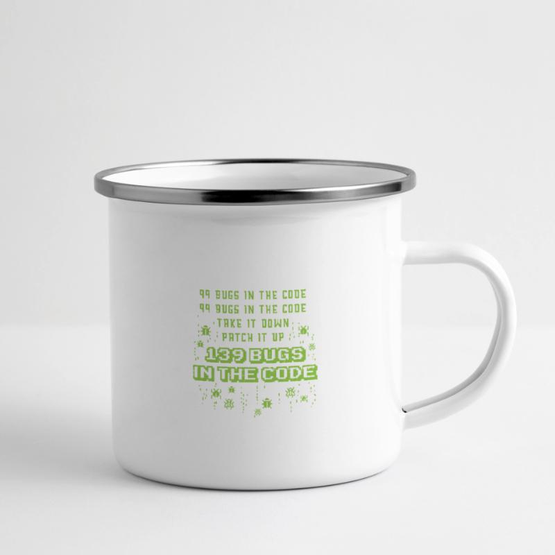 99 bogues dans le code Code Programmer Desig Desig Tasse émaillée
