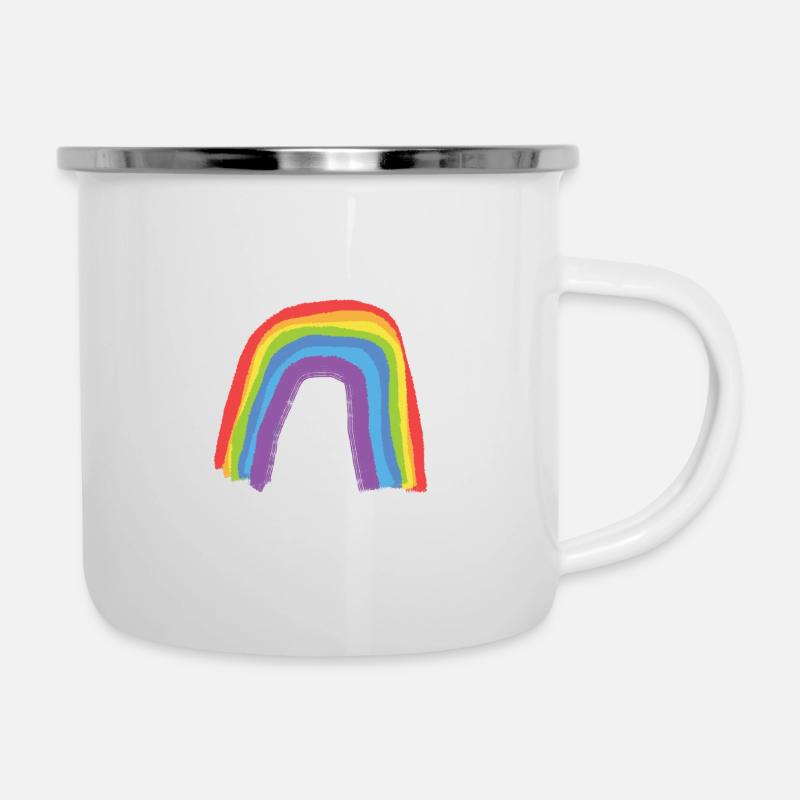 Arc de pluie - Tasse émaillée - blanc